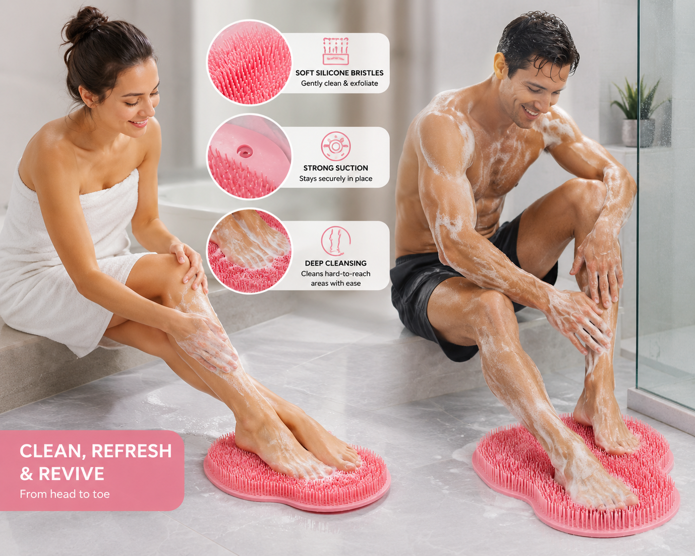silicone foot&body scrubber bath